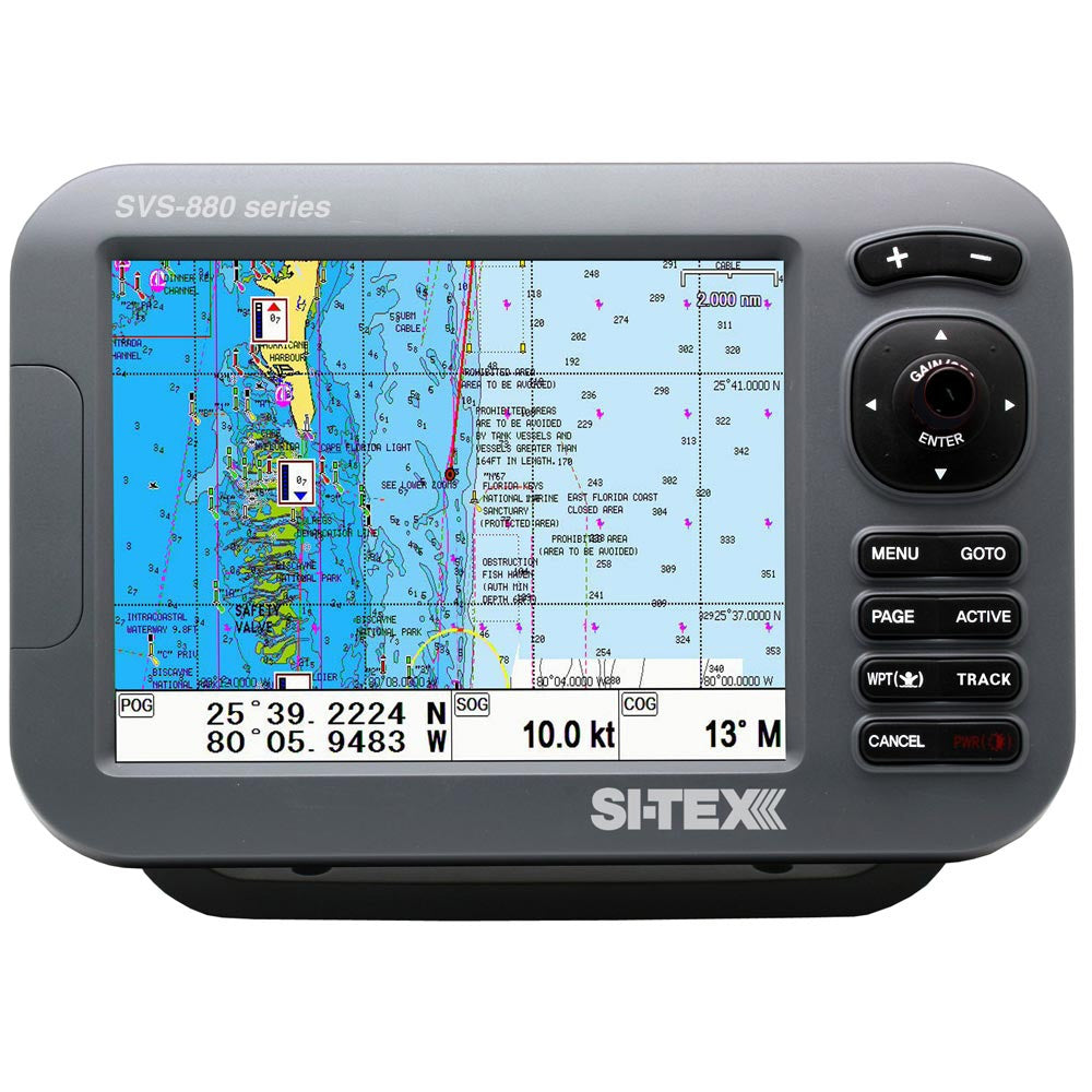 SI-TEX GPS Chart-Dual Frequency 600W Sonar System - 8&rdquo; Color LCD w/Internal GPS Antenna &amp; C-MAP 4D Card