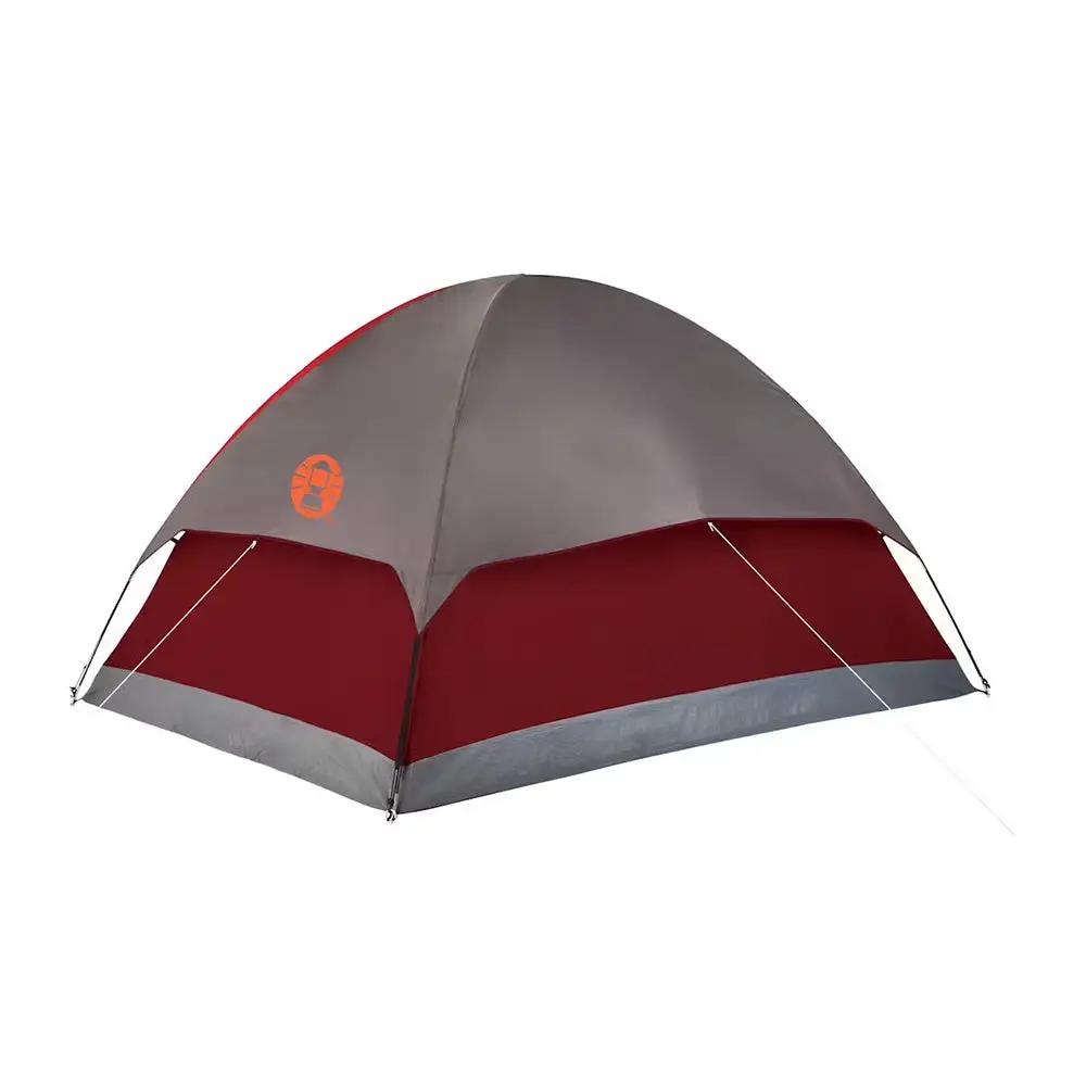Coleman 4-Person Flatwoods II™ Lightweight Dome Camping Tent - Red by Coleman