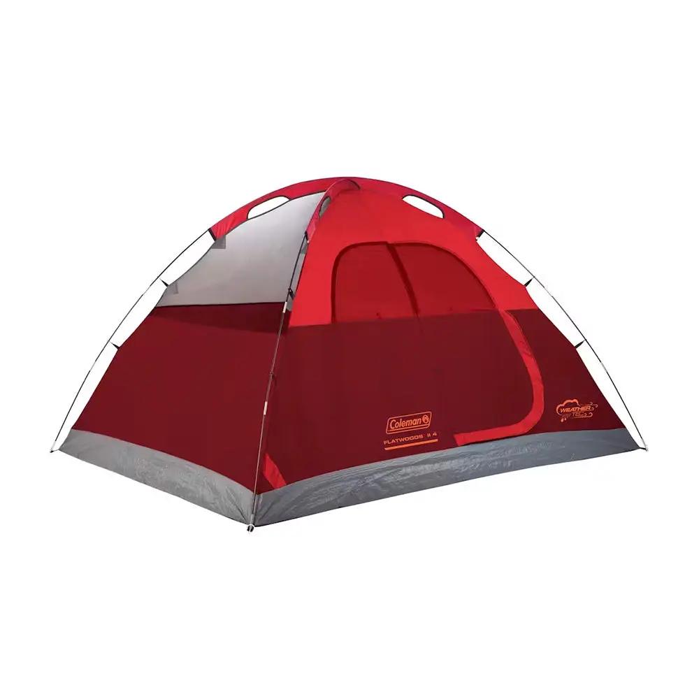 Coleman 4-Person Flatwoods II™ Lightweight Dome Camping Tent - Red by Coleman