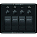 Blue Sea 8372 Water Resistant 4 Position  Black  Horizontal Mount Panel 8372
