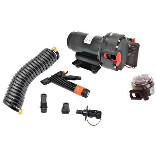 5813858138Johnson Pump Aqua Jet 52 GPH Washdown Pump Kit wHose  12V 64534