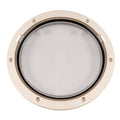 Beckson 8 Clear Center PryOut Deck Plate  Beige DP81NC