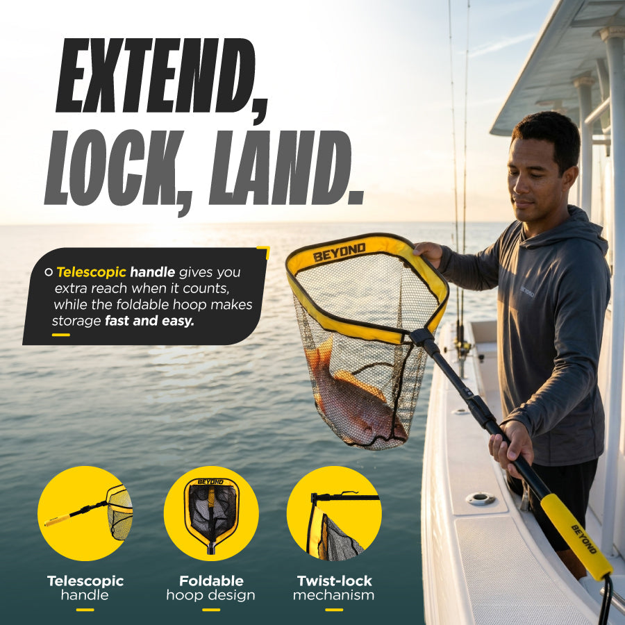 Beyond Braid Floating Fishing Net with Handle