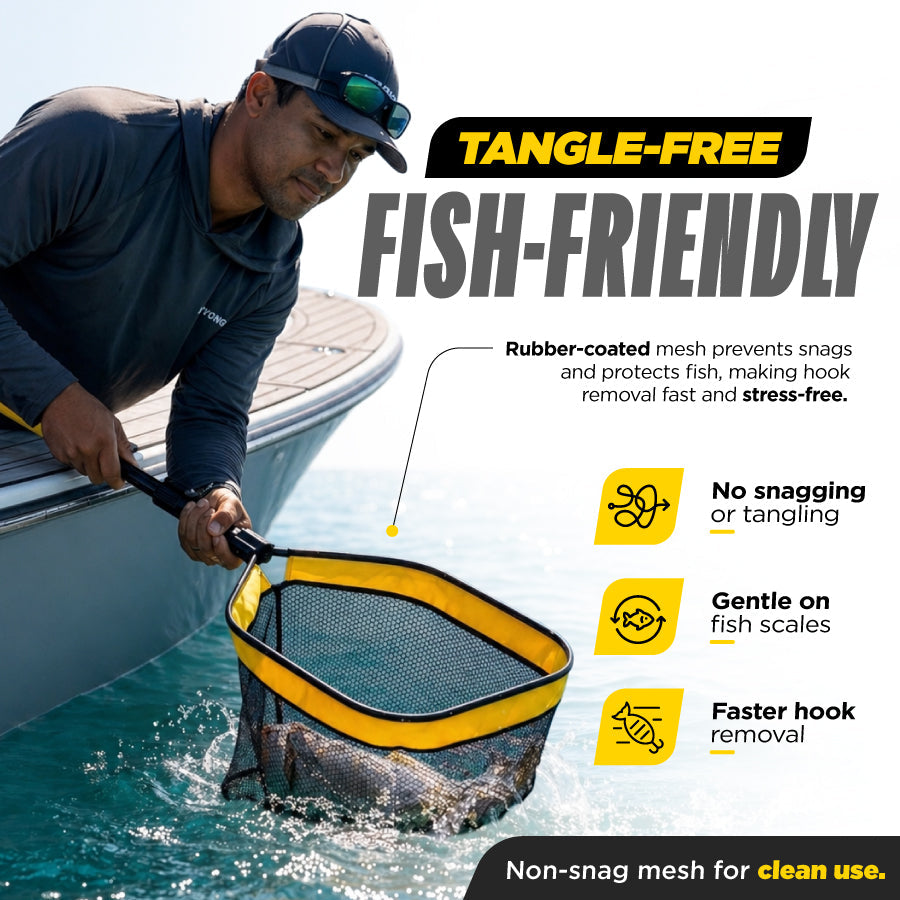 Beyond Braid Floating Fishing Net with Handle