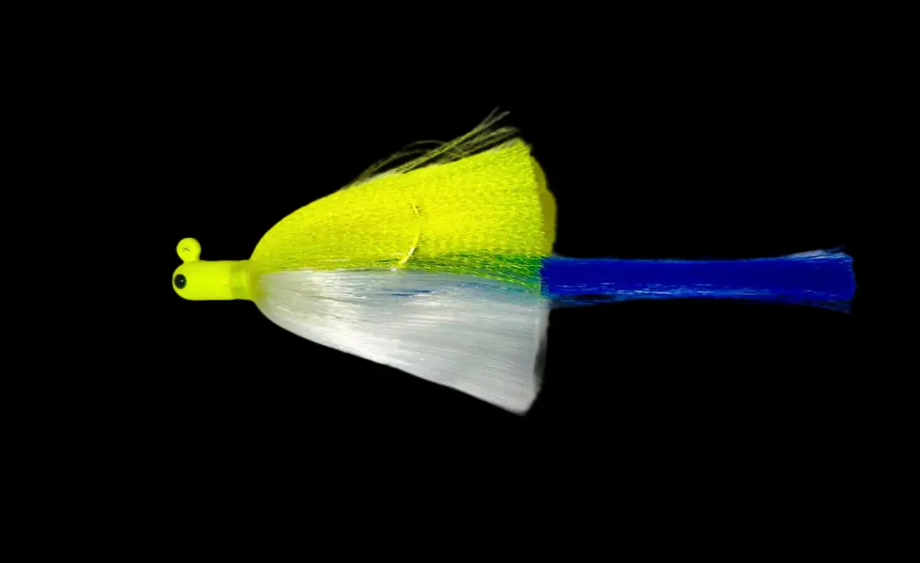 1.5 oz Flare Hawk Jig with lvoryGryPurWhtBlk by R&R Tackle