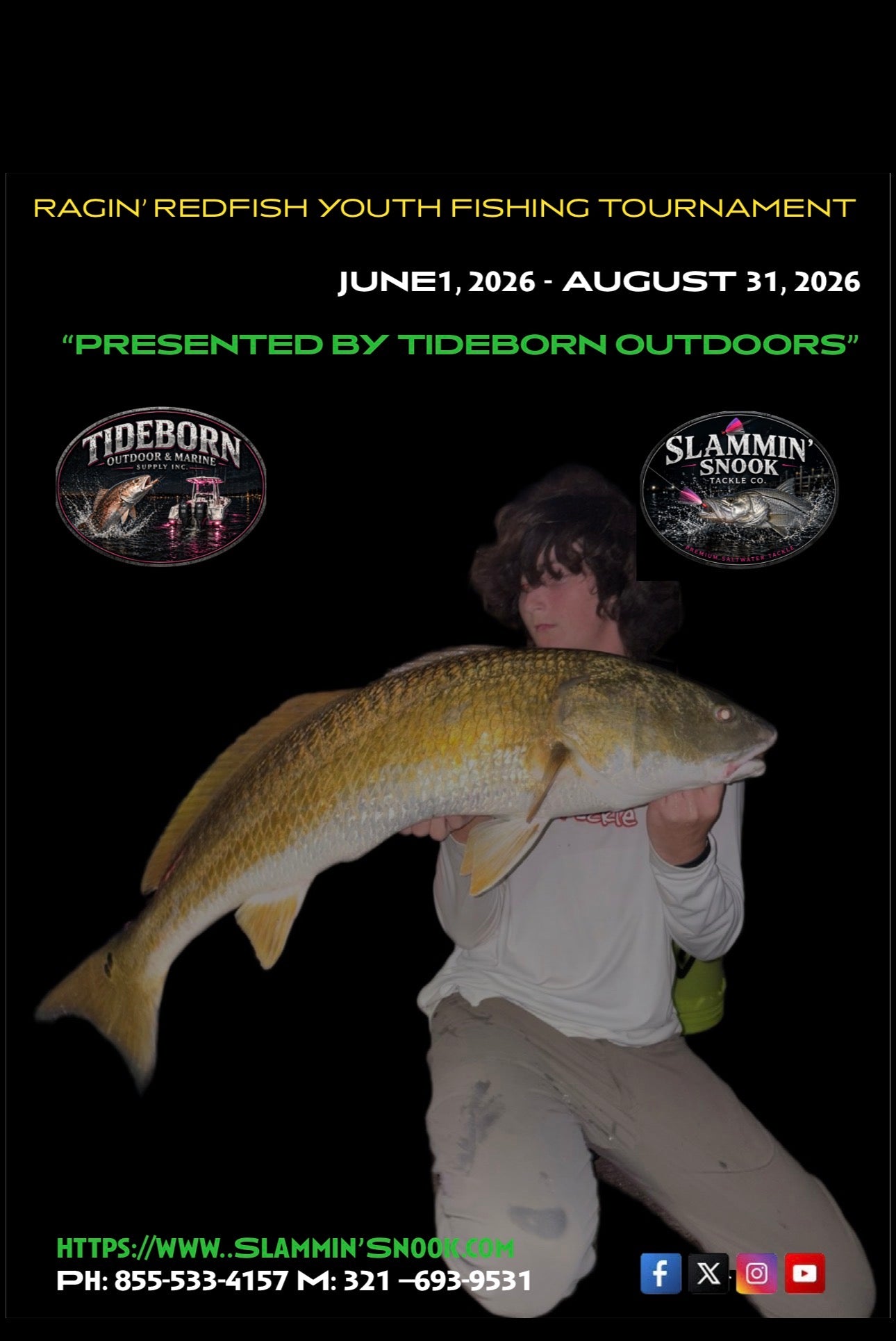 “RAGIN‘ REDFISH” tournament flyer