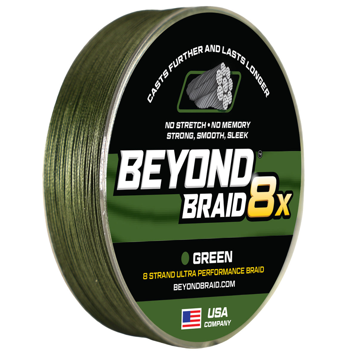 Green 8X- No Fade - Ultra Performance 8 Strand